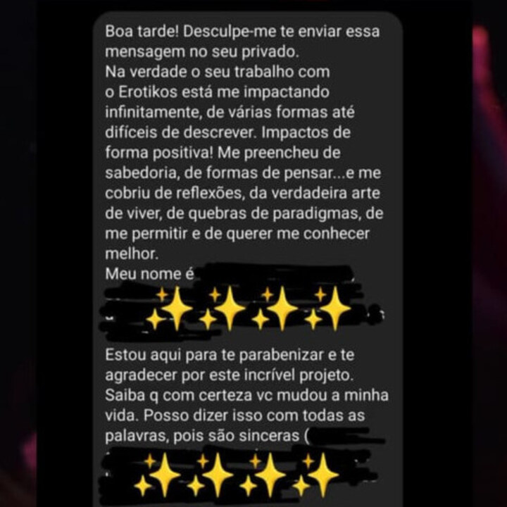 Testimonial received on social media