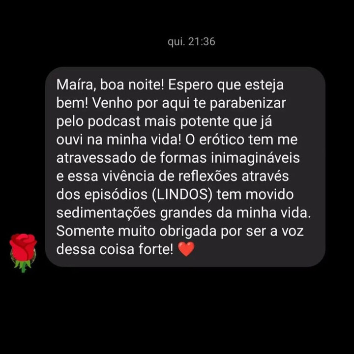 Testimonial received on social media